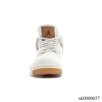 AJ 4 Retro Levi’s White (Levi’s Tag) Shoes Women's Sneakers – Nk0000657