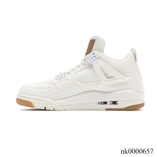 AJ 4 Retro Levi’s White (Levi’s Tag) Shoes Women's Sneakers – Nk0000657