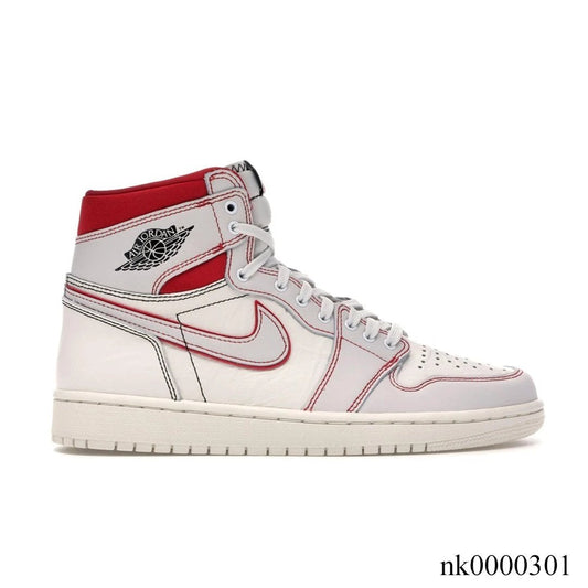 AJ 1 Retro High Phantom Gym Red Shoes Women's Sneakers – Nk0000301
