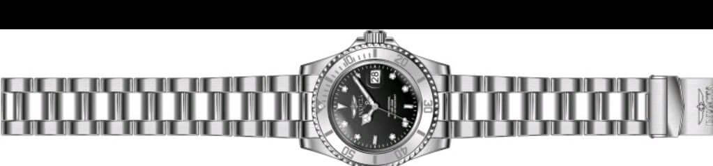 Invicta Men's 34022 Pro Diver Quartz 3 Hand Black Dial Stainless Steel Watch