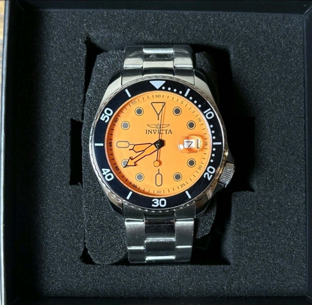 Invicta Pro Diver Automatic Watch – Orange Dial Stainless Steel (Model 8928OB)