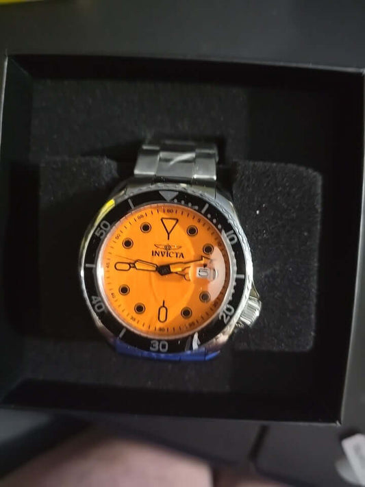 Invicta Pro Diver Automatic Watch – Orange Dial Stainless Steel (Model 8928OB)
