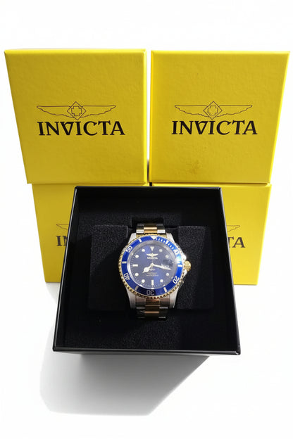 Invicta Pro Diver Men’s Watch 26972 – Blue Dial Quartz – Yellow Two-Tone Bracelet