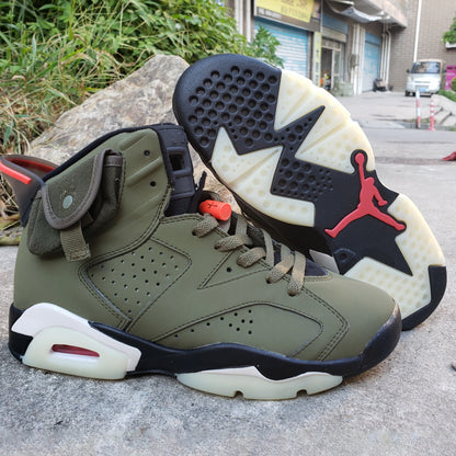 Travis Scott X Aj 6 Olive Shoes Men'S Sneakers – Nk0000015