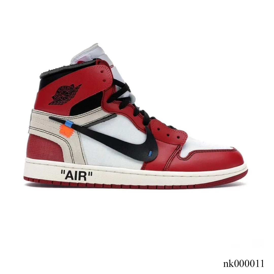 OW x AJ 1 High Chicago Shoes Women's Sneakers – Nk000011
