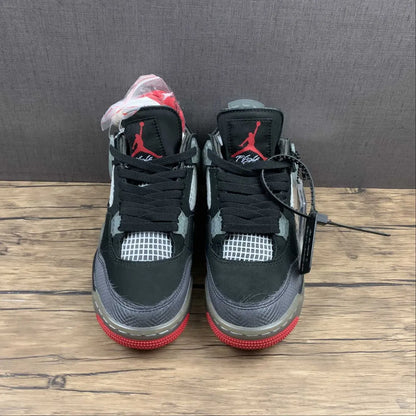 Ow X Aj 4 Bred Shoes Men'S Sneakers – Nk0000829