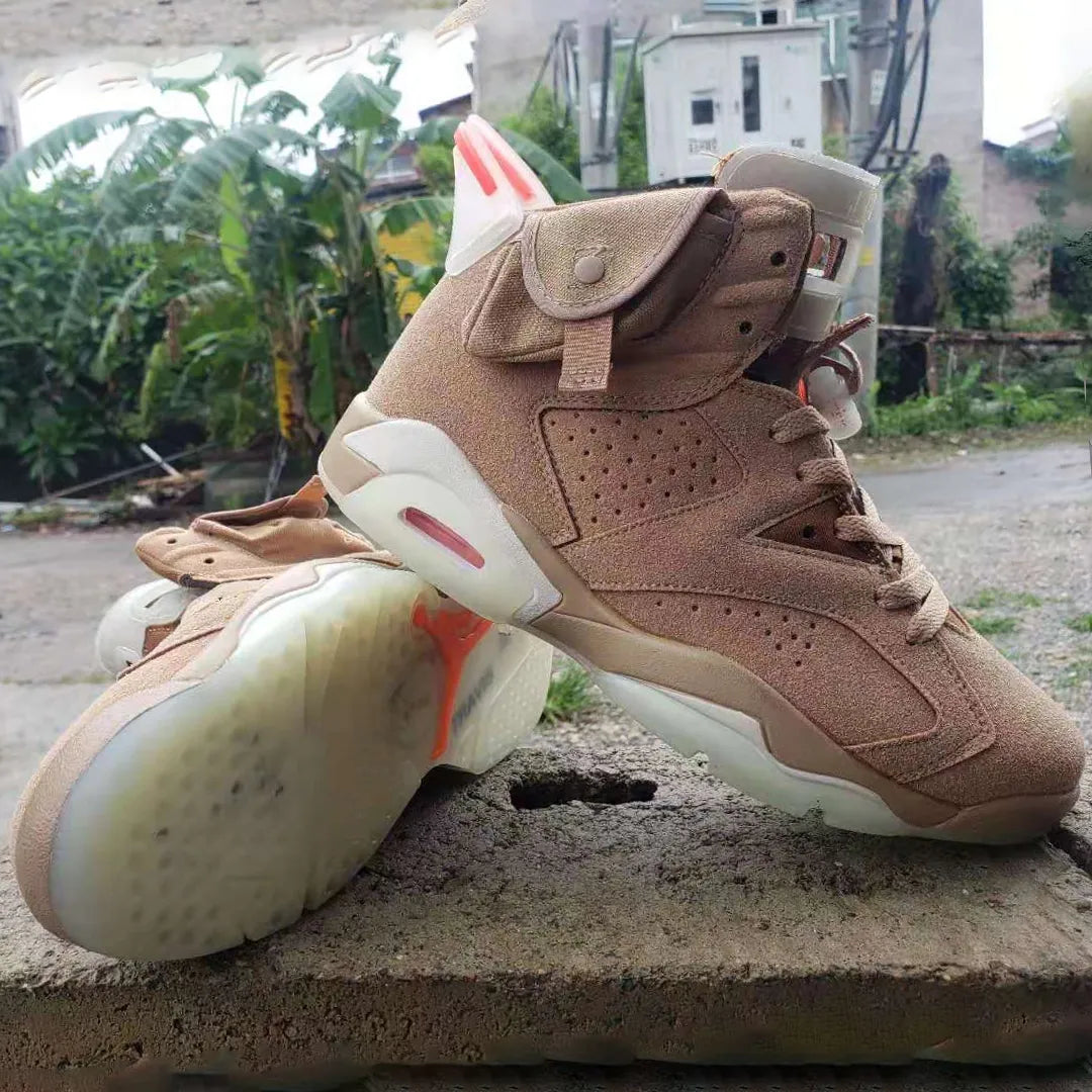 Travis Scott X Aj 6 British Khaki Shoes Men'S Sneakers – Nk0001581