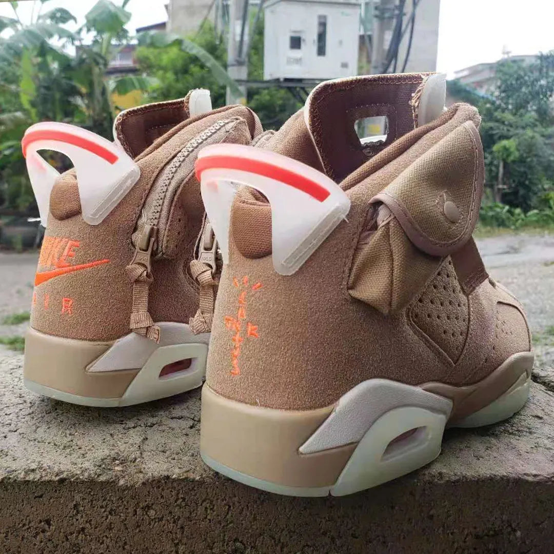 Travis Scott X Aj 6 British Khaki Shoes Men'S Sneakers – Nk0001581