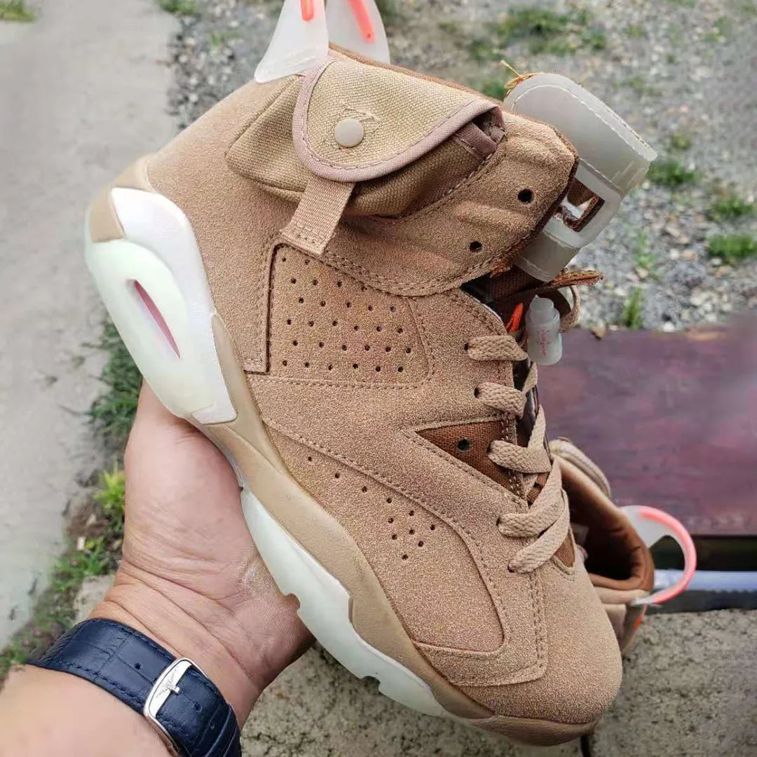 Travis Scott X Aj 6 British Khaki Shoes Men'S Sneakers – Nk0001581