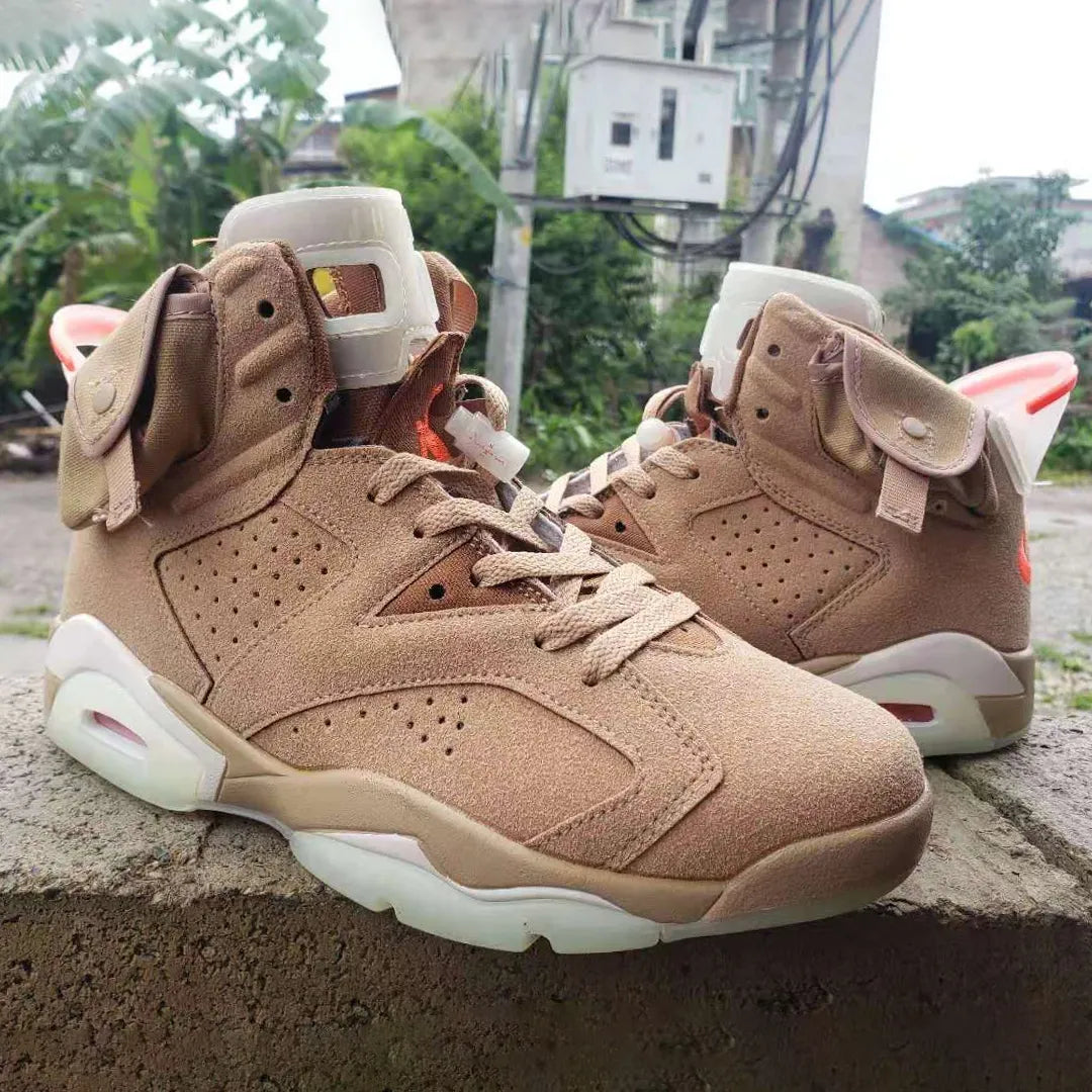 Travis Scott X Aj 6 British Khaki Shoes Men'S Sneakers – Nk0001581
