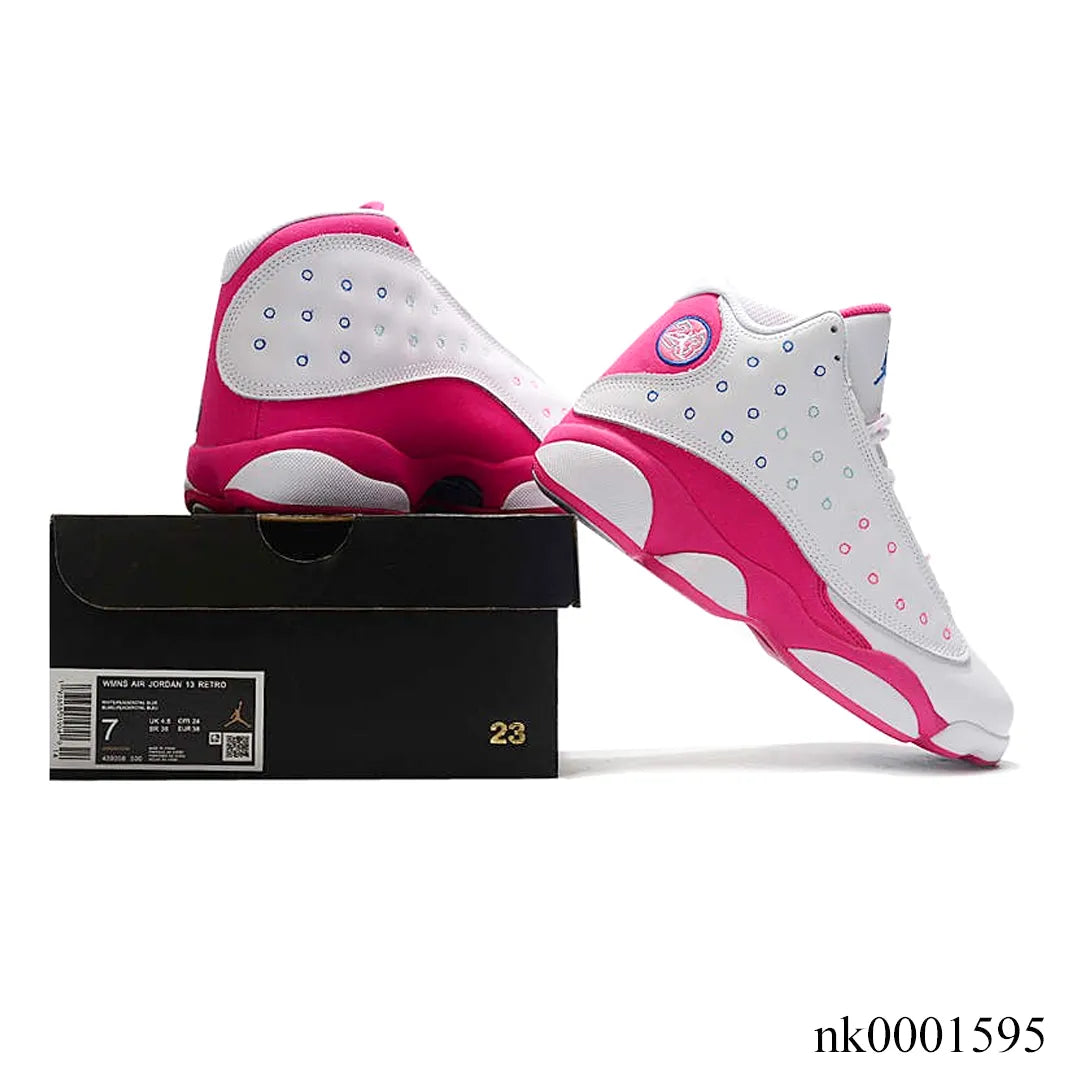 AJ 13 White Pink Blue Shoes Women's Sneakers – Nk0001595