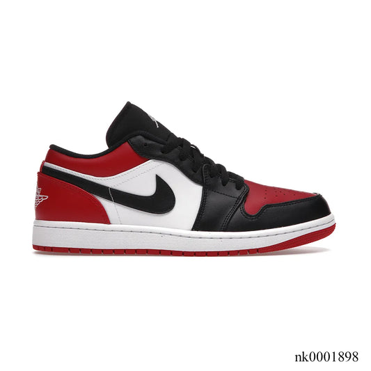 AJ 1 Low Bred Toe Shoes Women's Sneakers – Nk0001898