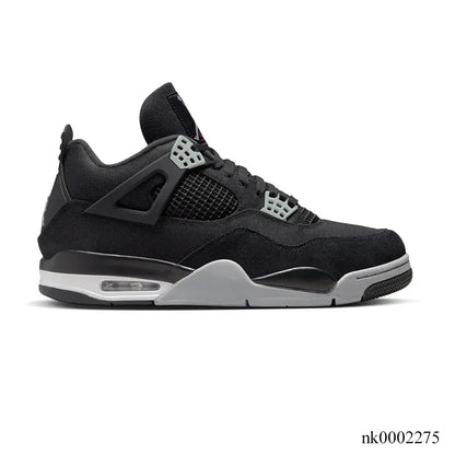Aj 4 Retro Black Canvas Shoes Men'S Sneakers – Nk0002275