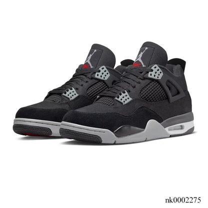 Aj 4 Retro Black Canvas Shoes Men'S Sneakers – Nk0002275