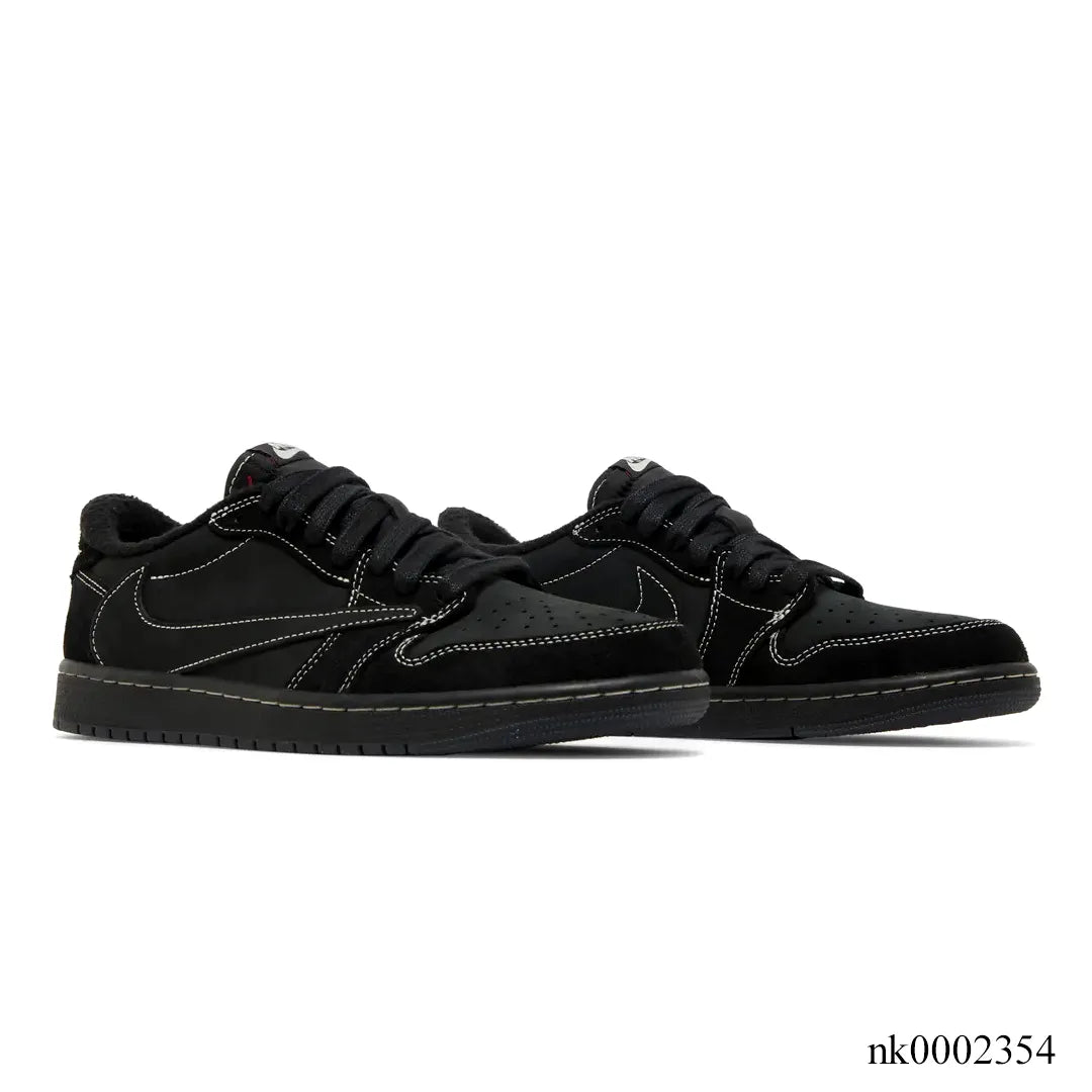 Travis Scott x AJ 1 Low Black Phantom Shoes Women's Sneakers – Nk0002354