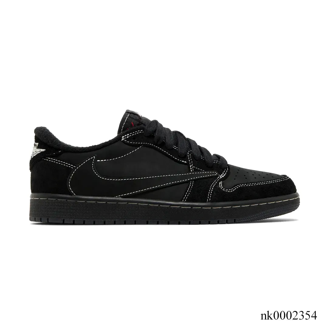Travis Scott x AJ 1 Low Black Phantom Shoes Women's Sneakers – Nk0002354