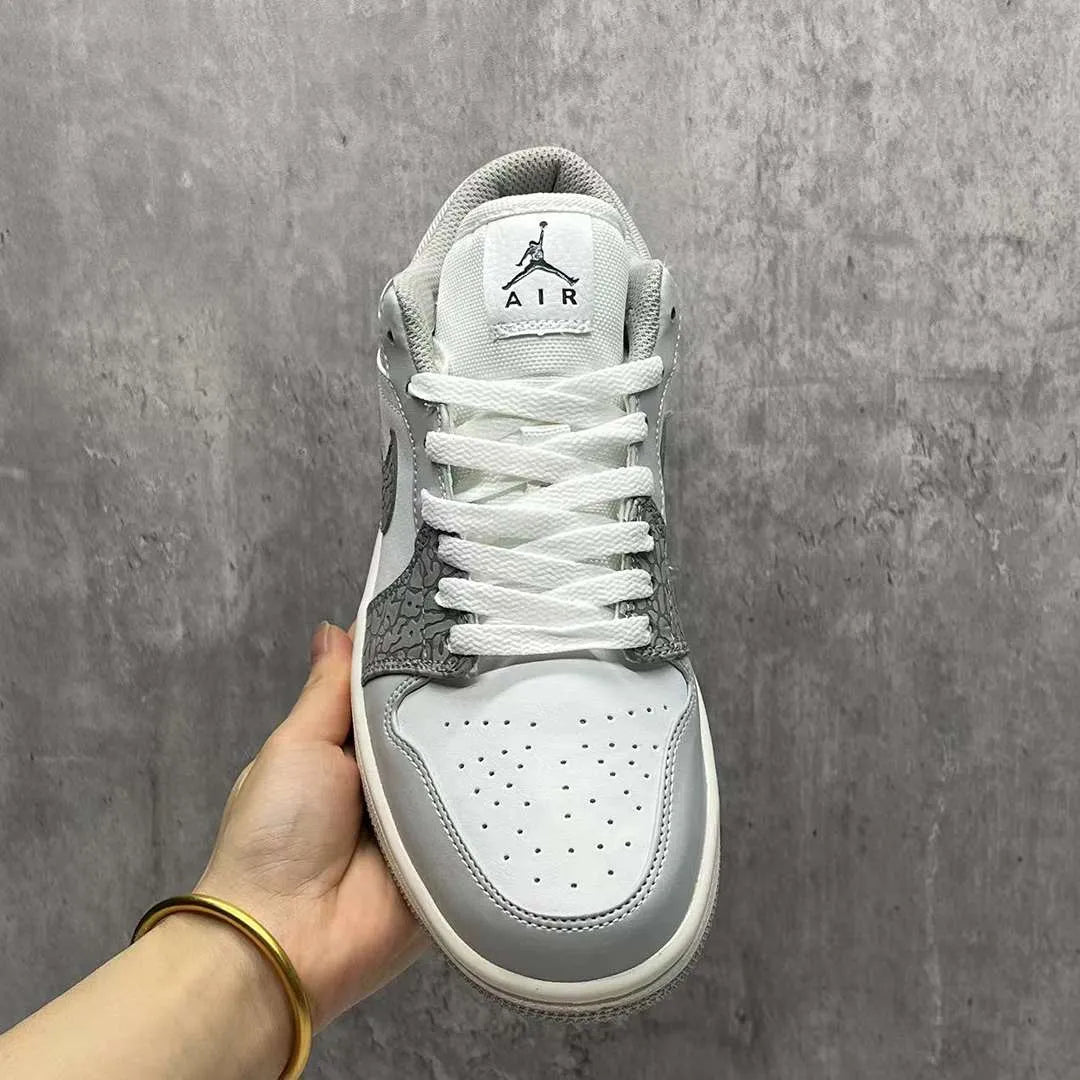 AJ 1 Low PRM Grey Elephant Print Shoes Women's Sneakers – Nk0002441