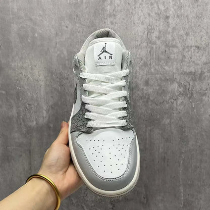 AJ 1 Low PRM Grey Elephant Print Shoes Women's Sneakers – Nk0002441