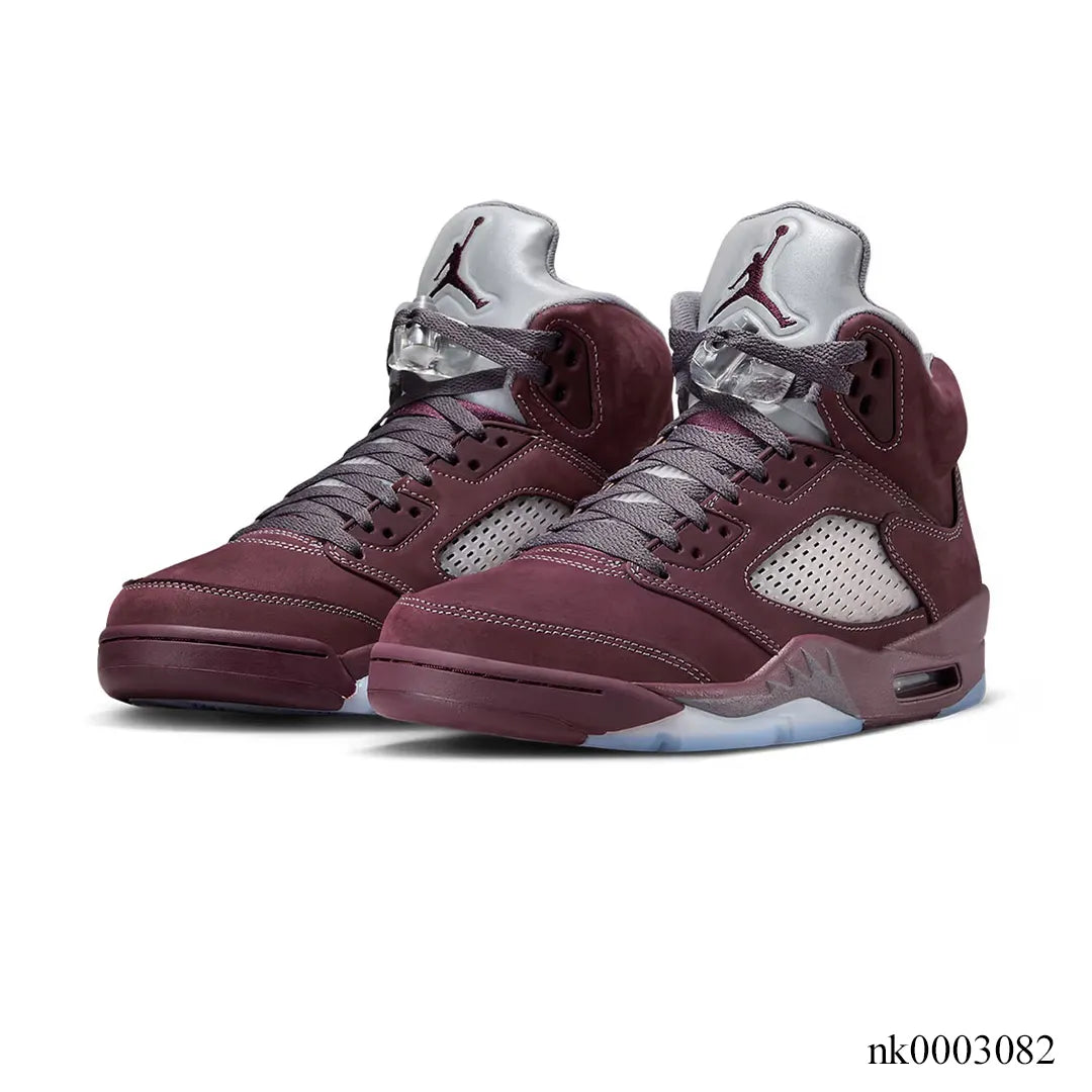 AJ 5 Burgundy Shoes Women's Sneakers – Nk0003082