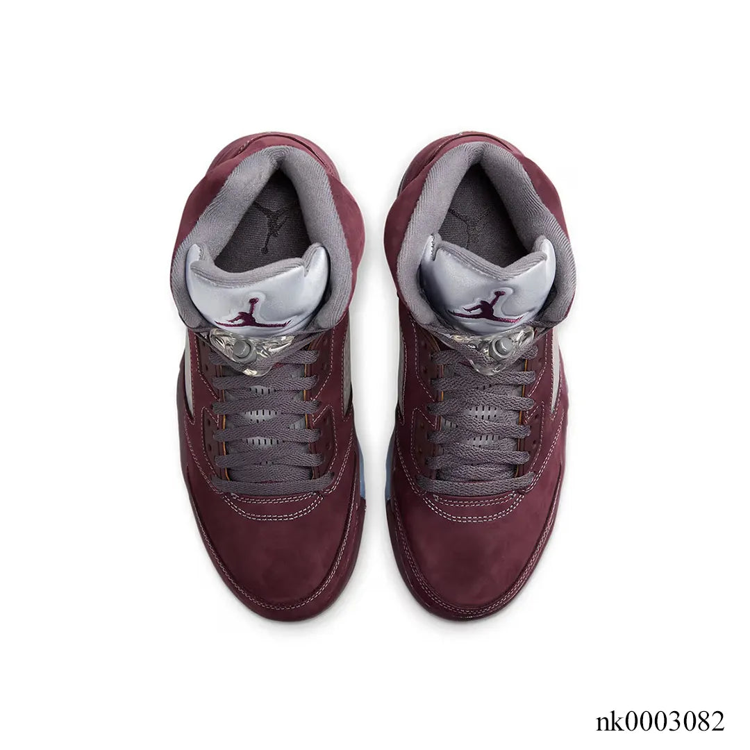AJ 5 Burgundy Shoes Women's Sneakers – Nk0003082
