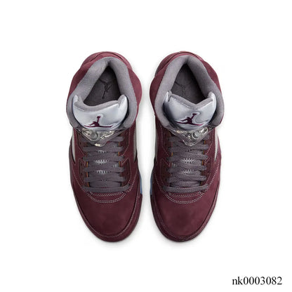 AJ 5 Burgundy Shoes Women's Sneakers – Nk0003082