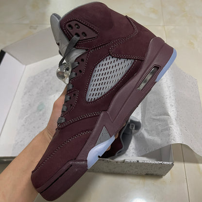 AJ 5 Burgundy Shoes Women's Sneakers – Nk0003082
