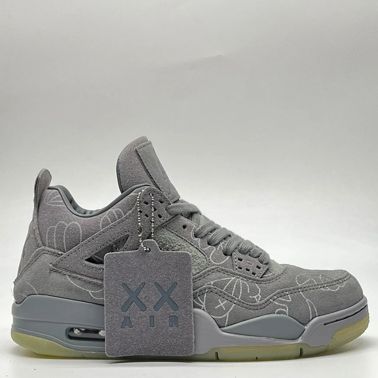 KAWS x AJ 4 Cool Grey Shoes Women's Sneakers – Nk0003104