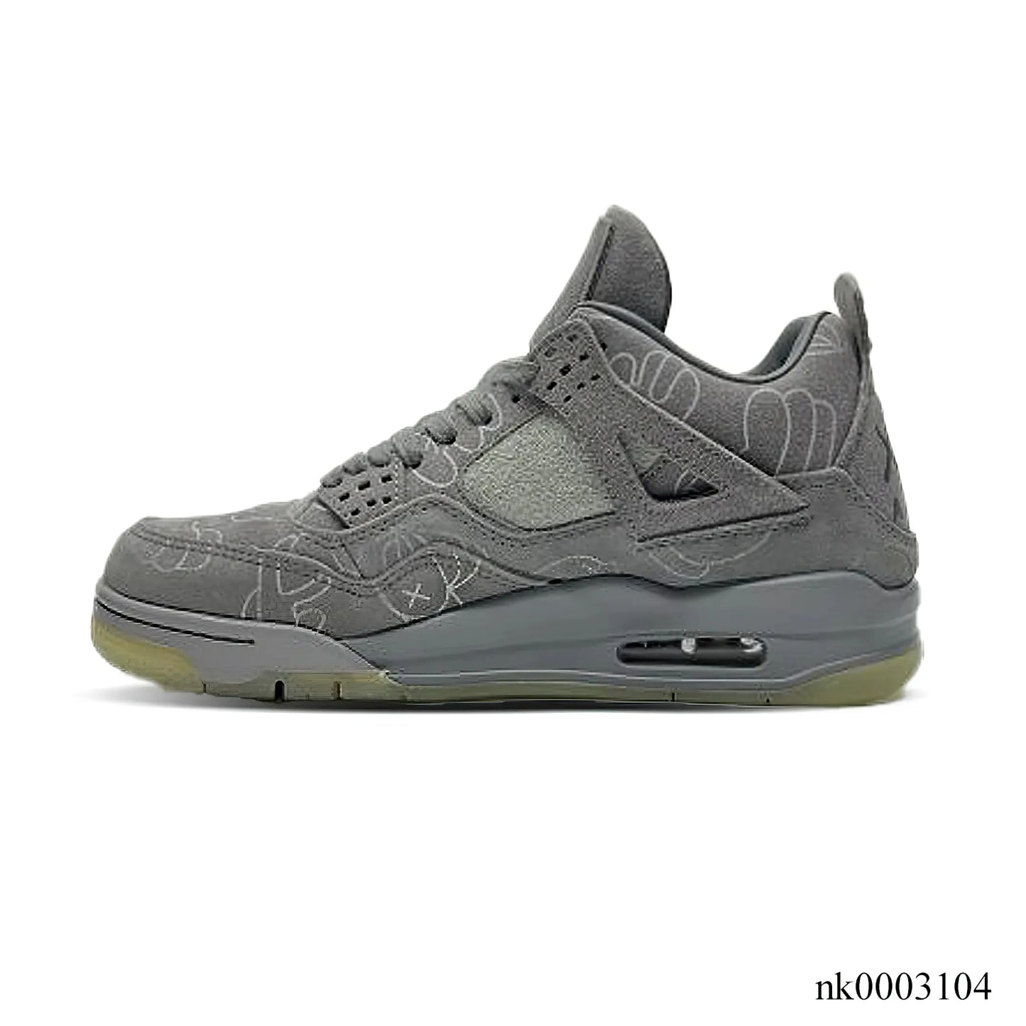 KAWS x AJ 4 Cool Grey Shoes Women's Sneakers – Nk0003104