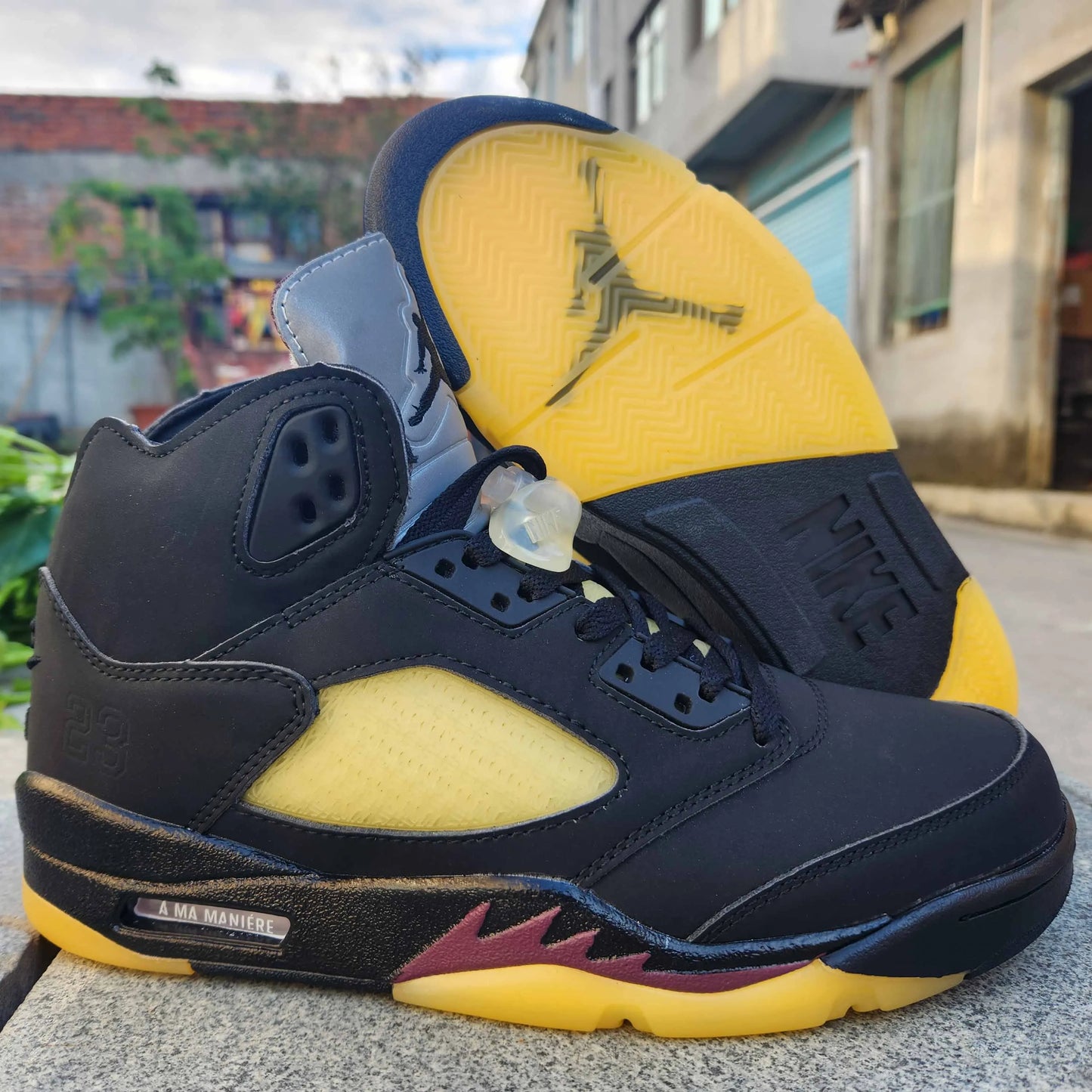 A Ma Maniére X Aj 5 Black/Burgundy Crush – Nk0003196