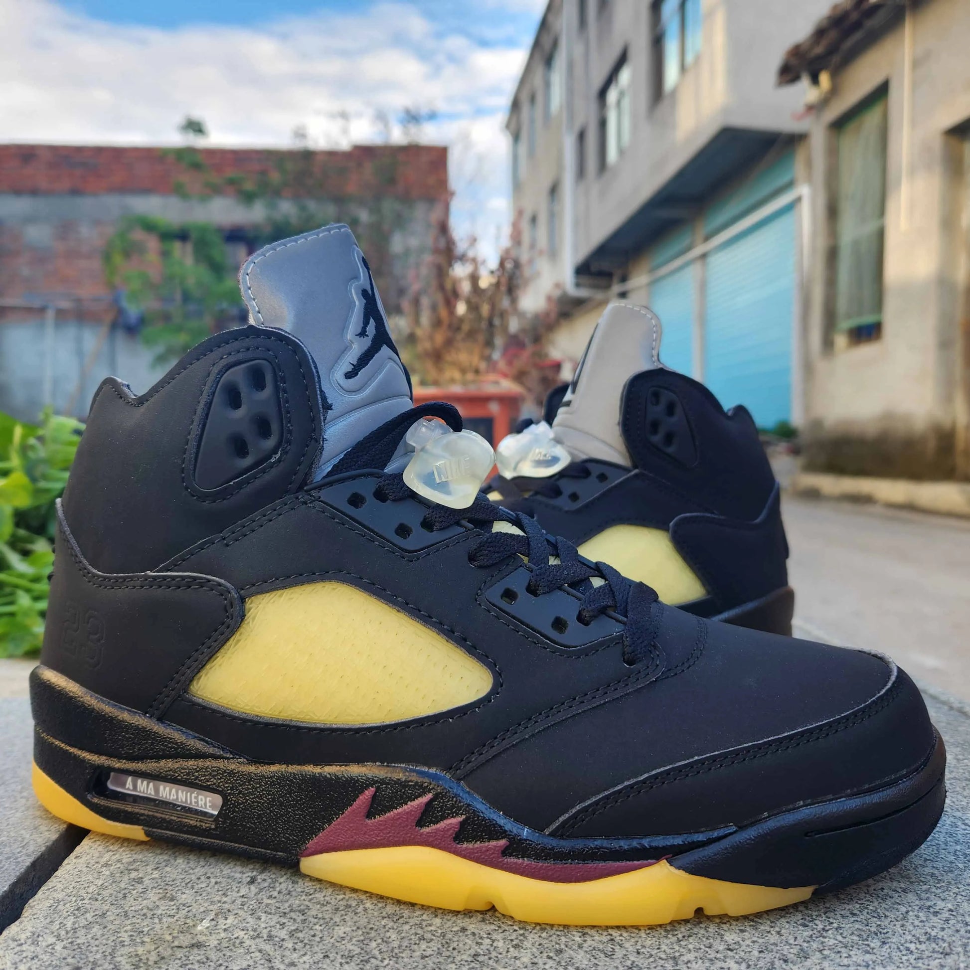 A Ma Maniére X Aj 5 Black/Burgundy Crush – Nk0003196