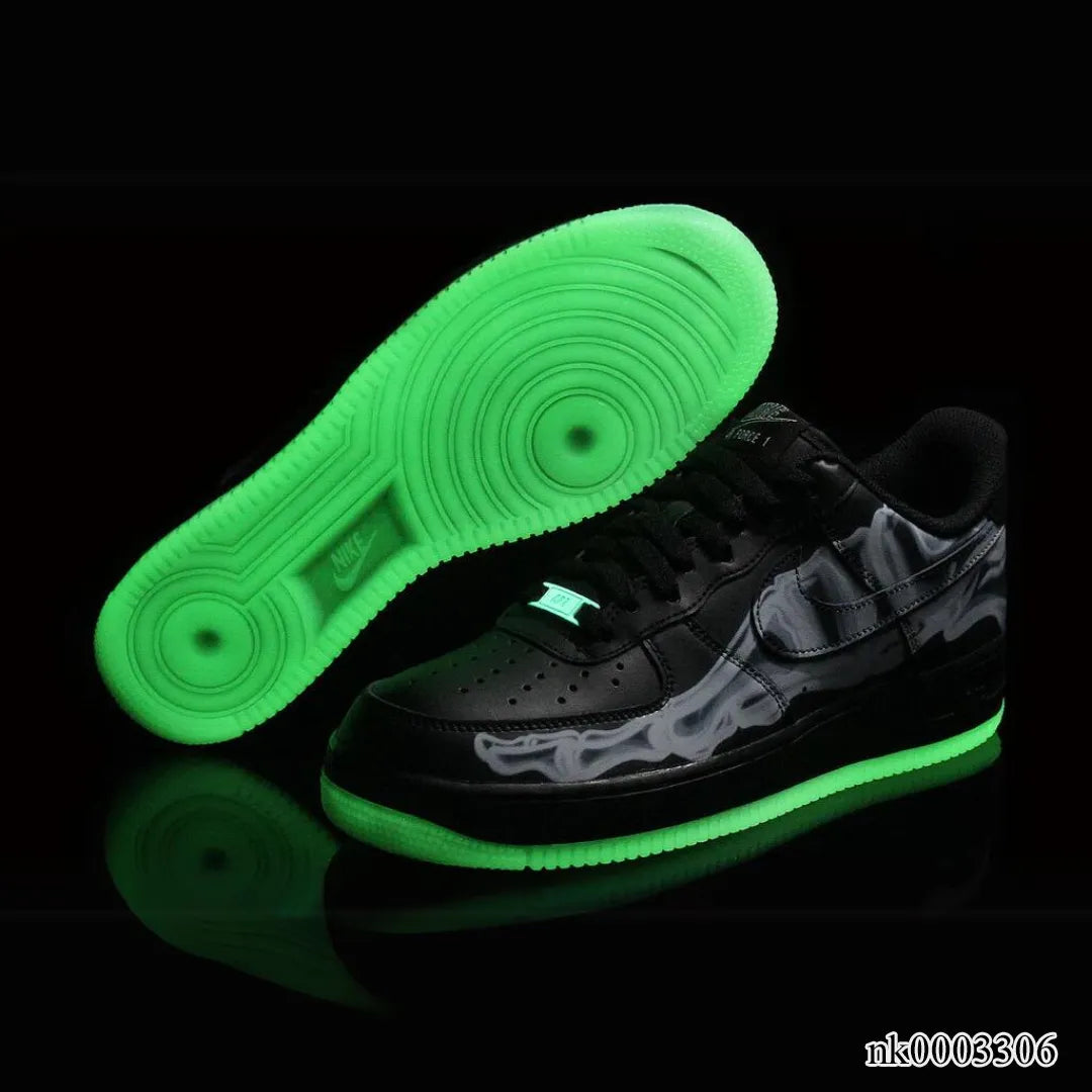 Af 1 Low Black Skeleton Halloween Shoes Men'S Sneakers – Nk0003306