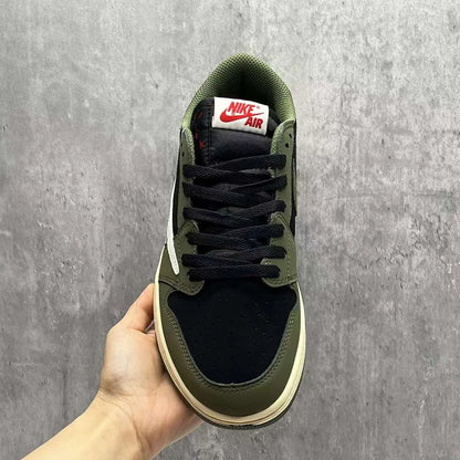 Travis Scott X Aj 1 Low Og Black Olive Shoes Men'S Sneakers – Nk0003548