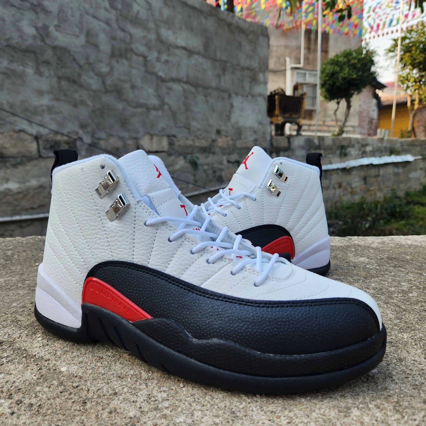 Aj 12 Red Taxi Shoes Men'S Sneakers – Nk0003556