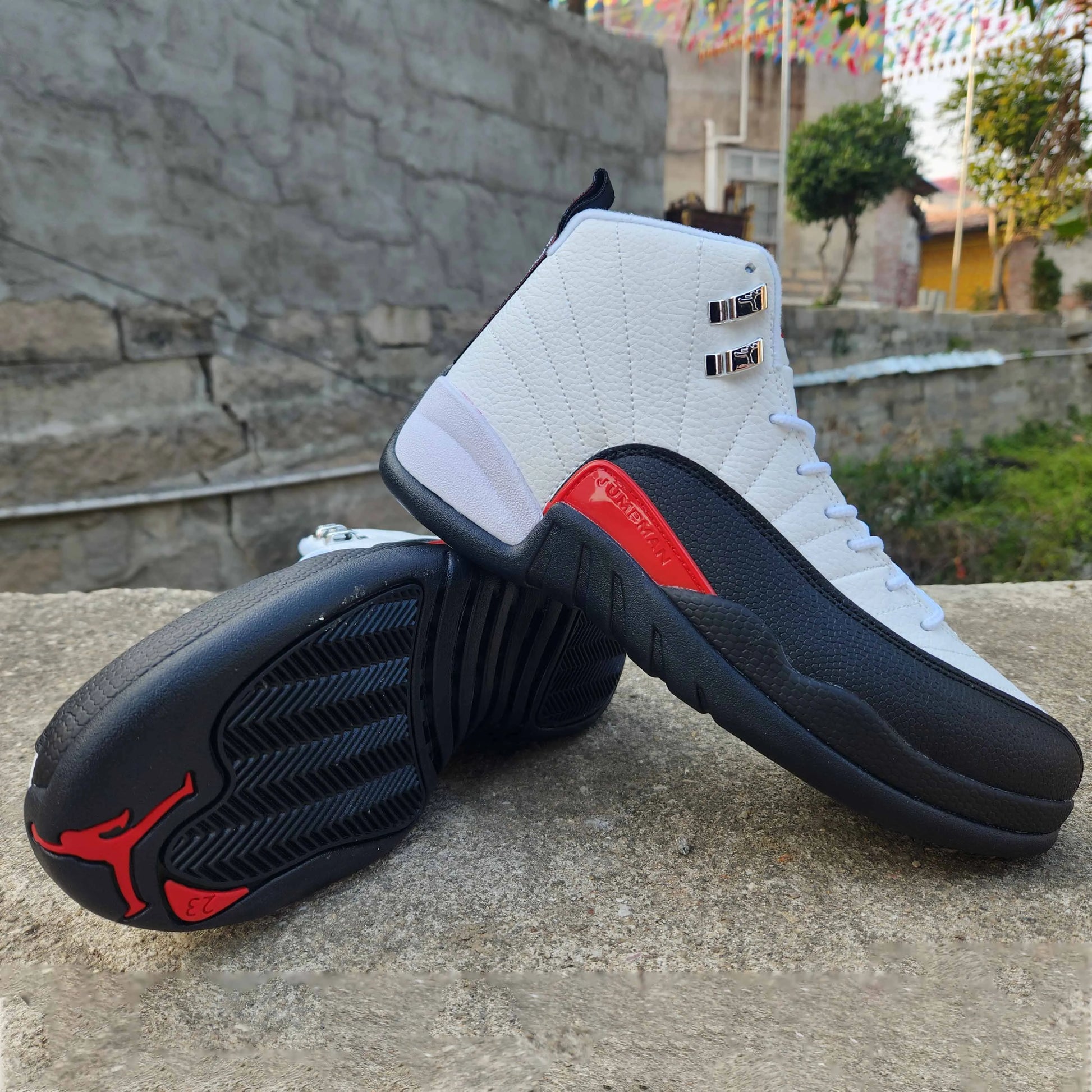 Aj 12 Red Taxi Shoes Men'S Sneakers – Nk0003556
