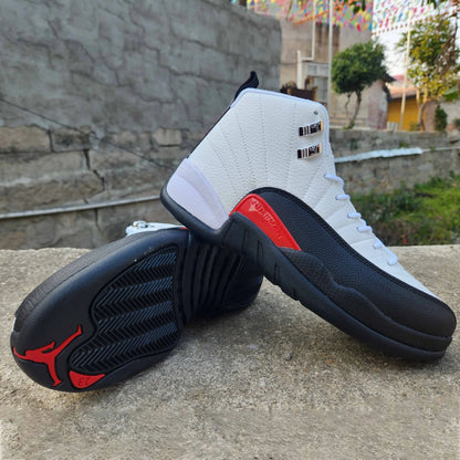Aj 12 Red Taxi Shoes Men'S Sneakers – Nk0003556