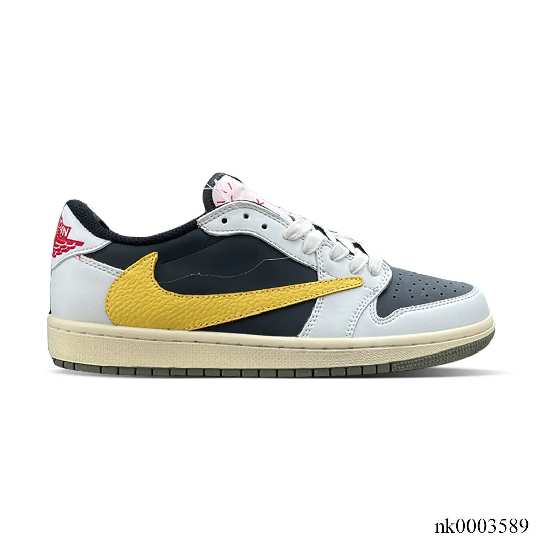 AJ 1 Low x Travis Scott Black & Yellow Shoes Women's Sneakers – Nk0003589