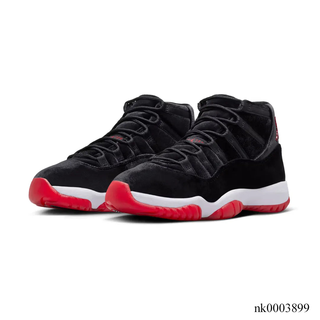 AJ 11 Bred Velvet Shoes Women's Sneakers – Nk0003899