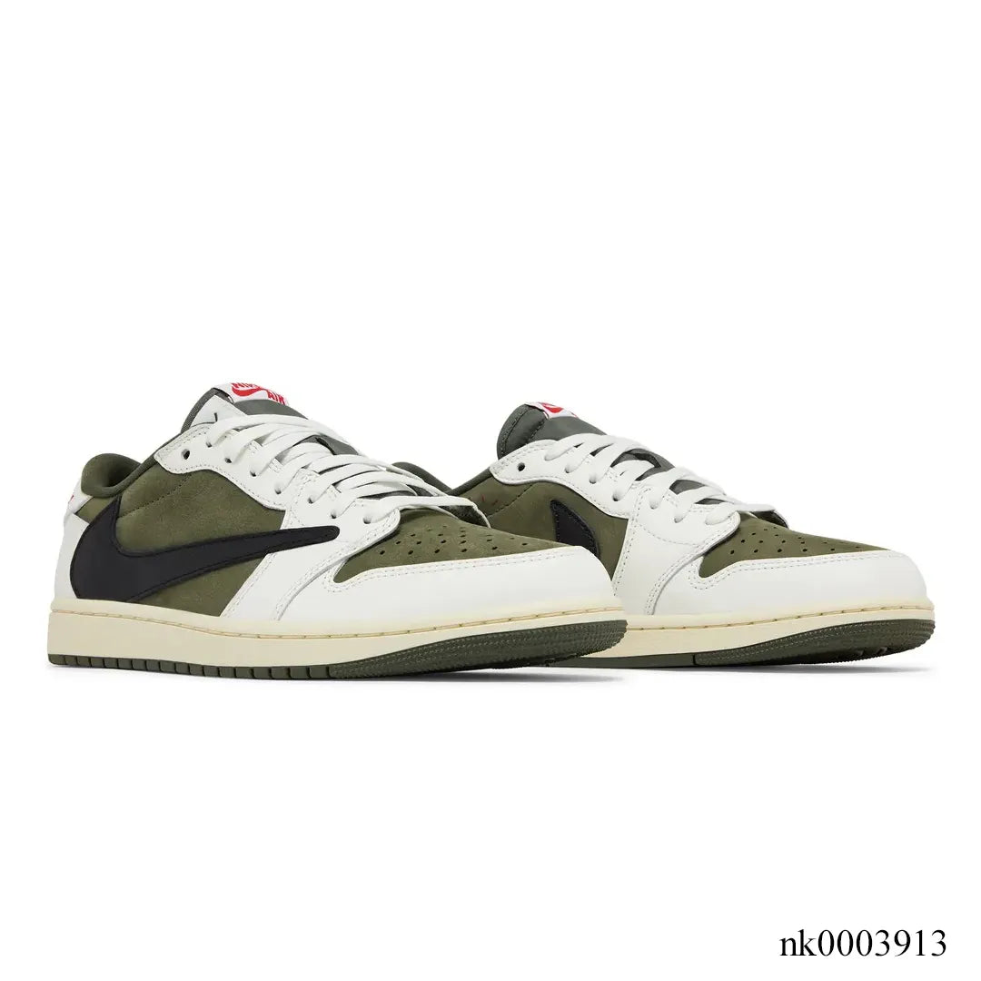 Travis Scott X Aj 1 Low Medium Olive Shoes Men'S Sneakers – Nk0003913