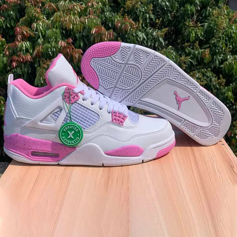 AJ 4 White Pink Oreo Shoes Women's Sneakers – Nk0003985