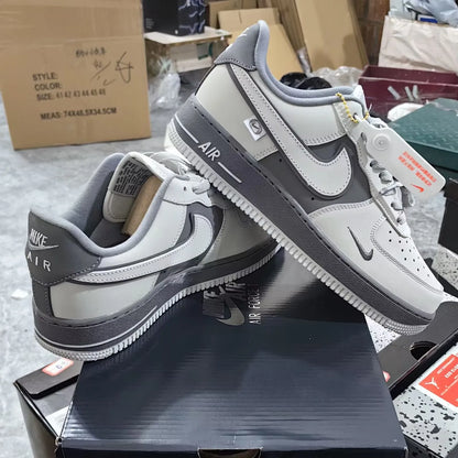 AF 1 Double White Grey Shadow Shoes Women's Sneakers – Nk0004064