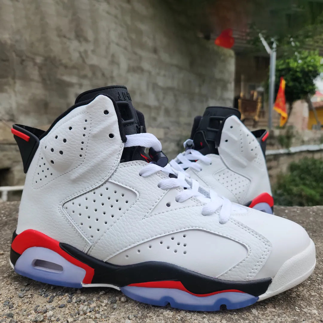 Aj 6 White/Fire Red 2025 Shoes Men'S Sneakers – Nk0004065