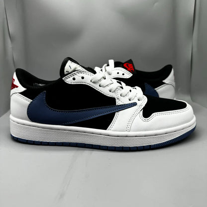 Travis Scott x AJ 1 Low Light Navy Shoes Women's Sneakers – Nk0004091
