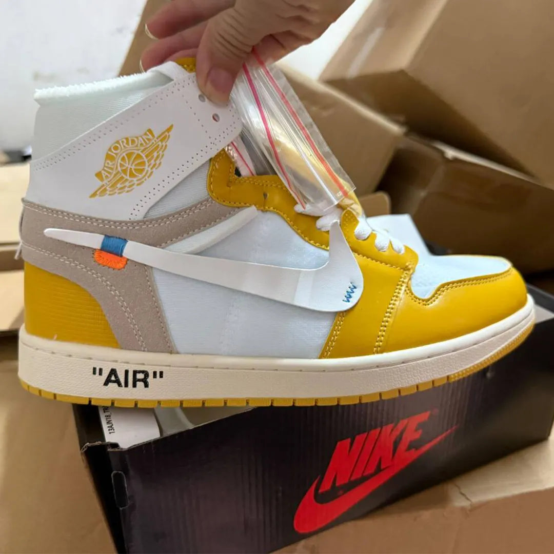 Ow X Aj 1 High Og Canary Shoes Men'S Sneakers – Nk0004117