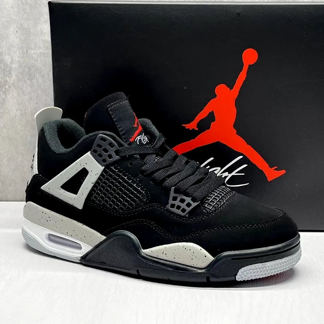 Aj 4 Black Cement Shoes Men'S Sneakers – Nk0004141