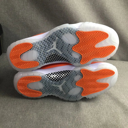Aj 11 White Orange Shoes Men'S Sneakers – Nk0004210