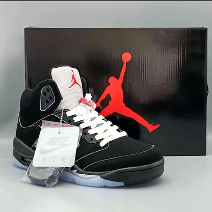 Aj 5 Black Metallic Reimagined Shoes Men'S Sneakers – Nk0004216