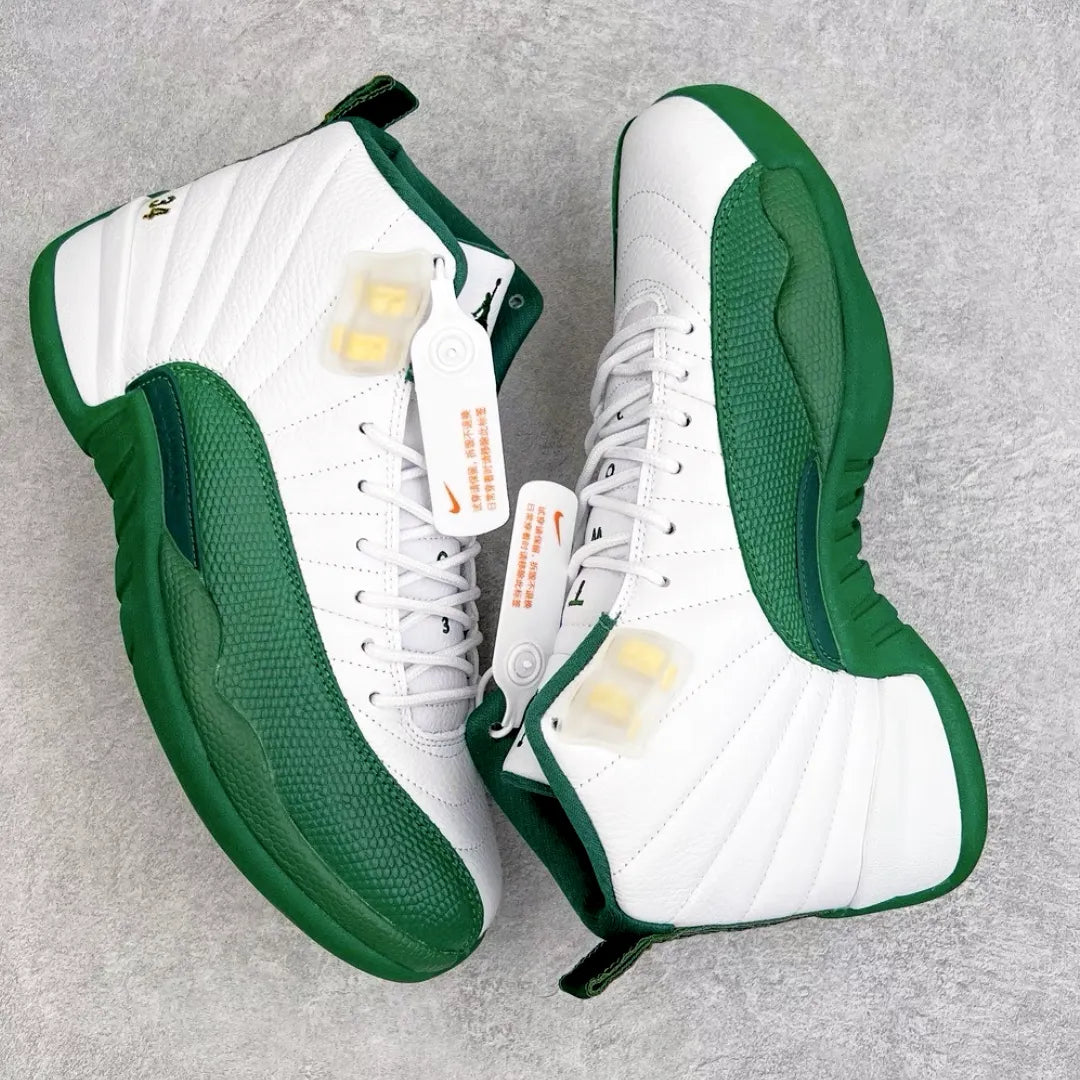 [Premium] Ray Allen X Aj 12 White Green Pe Shoes Men'S Sneakers – Nk0004280