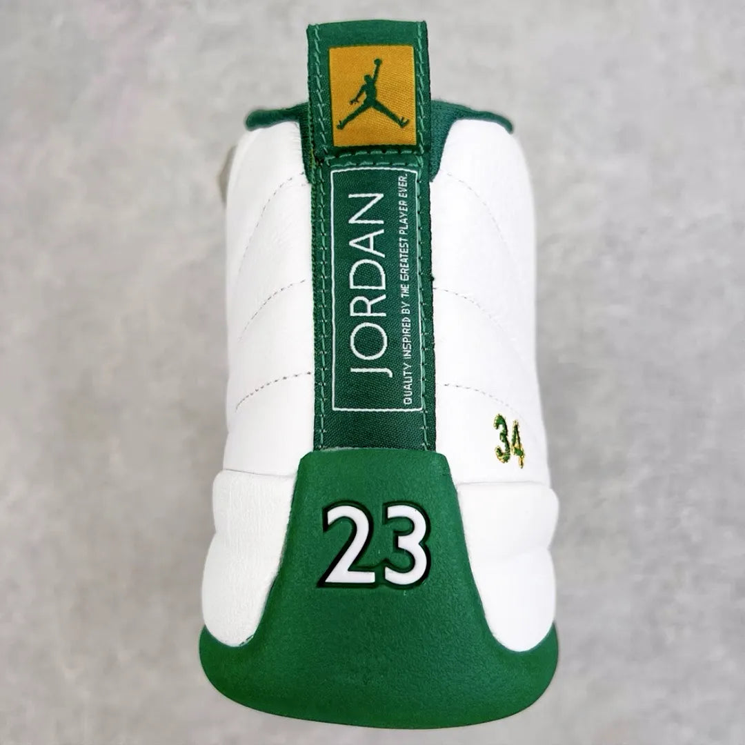 [Premium] Ray Allen X Aj 12 White Green Pe Shoes Men'S Sneakers – Nk0004280