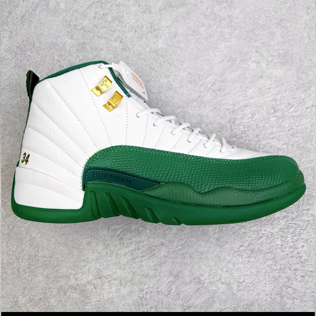 [Premium] Ray Allen X Aj 12 White Green Pe Shoes Men'S Sneakers – Nk0004280