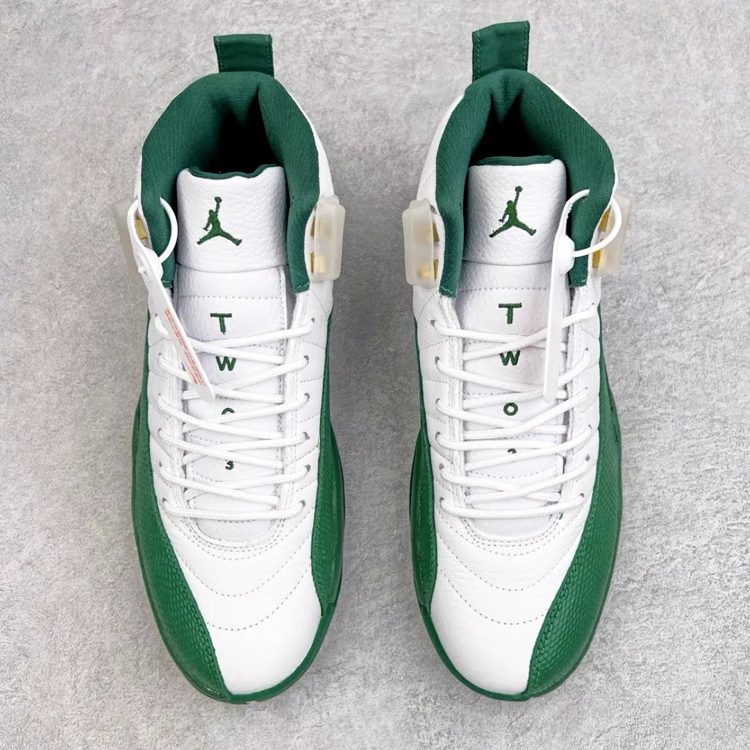 [Premium] Ray Allen X Aj 12 White Green Pe Shoes Men'S Sneakers – Nk0004280